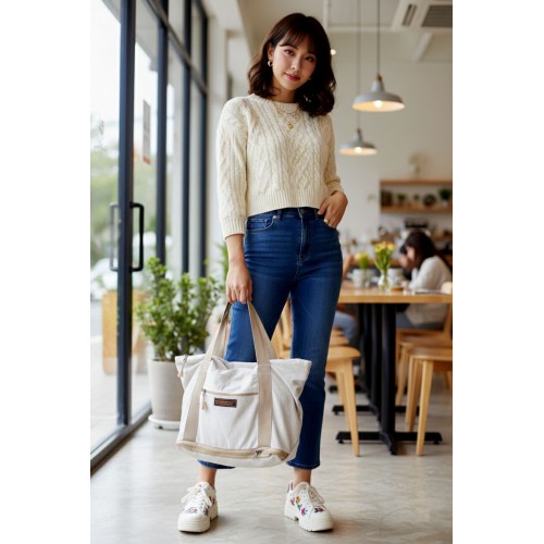 Freak Street Garment Premium Heavy-Duty Cotton Shopping Bag | Large Capacity Eco-Friendly Travel & Grocery Bag FSGI-60