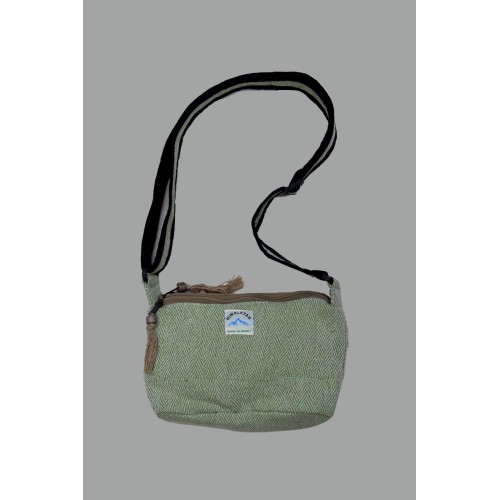 Eco-Friendly Cotton Crossbody Bag with Adjustable Strap - Boho Himalayan Style FSGI-43