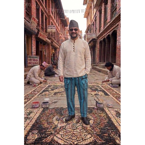 Balen Pant - Premium Striped Cotton Casual Balen Trousers Made in Nepal FSGI-64