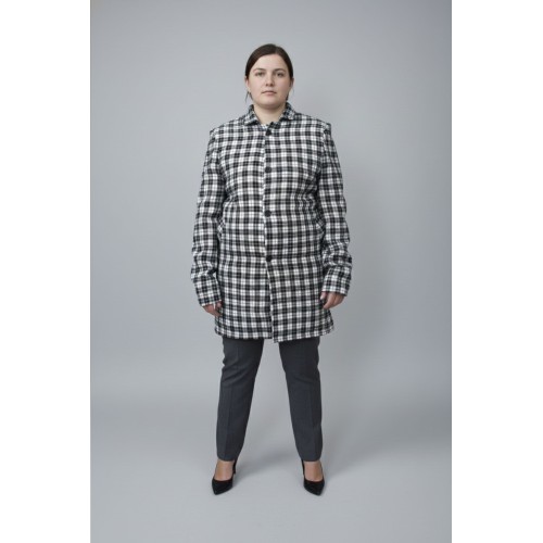 Premium Business Casual Checked Blazer - Stylish unisex Tailored Jacket Black and White BLC-01