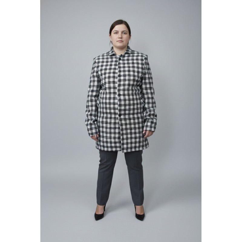 Premium Business Casual Checked Blazer - Stylish unisex Tailored Jacket Black and White BLC-01