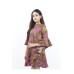 Brown Flared Sleeve Cotton Dress for Women – Elegant, Stylish & Comfortable Fit BGHB - 64