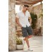 Unisex Cotton Cargo Shorts featuring Traditional Nepali Dhaka Patches FSGI-73