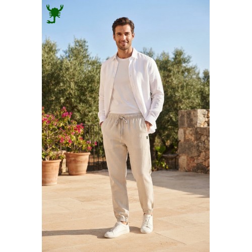 Men's & Women's Eco-Friendly Hemp Jogger Trousers | Casual Drawstring Summer Pants HCT-09