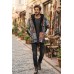 Unisex Bohemian Patchwork Jacket | Hippie Fleece Hooded Cardigan CJF-06