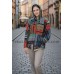 Patchwork Hippie Jacket | Colorful Handcrafted Unisex Gheri Hooded Pullover with Polar Fleece U-81