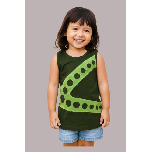Kids’ Sleeveless Graphic Dot T-Shirt NBD-08