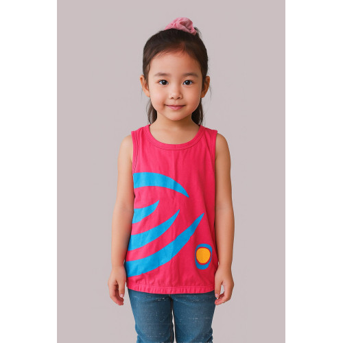 Kids' Girl Vibrant Abstract Design T-Shirt NBD-15