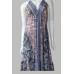 Women's Flowy Abstract Halter Maxi Dress – Summer Beach Dress DR-08