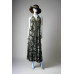 Women's Bohemian Maxi Dress – Flowy Tie Front with Slit DR-25