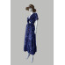 Women's Bohemian Maxi Dress – Flowy Tie Front with Slit DR-25