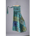 Artisan Printed Patchwork Long Skirt - Earthy Blue & Green Tones PM-02
