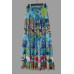 Colorful Tiered Patchwork Floral 7 Panel Overlock Cotton Silk Skirt - Boho Maxi SK-06