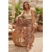 Boho Paisley Printed Silk Palazzo Pants with Wrap Overlay UC-01A