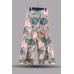 Boho Paisley Printed Silk Palazzo Pants with Wrap Overlay UC-01A