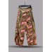 Boho Paisley Printed Silk Palazzo Pants with Wrap Overlay UC-01A