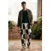 Unisex Cotton Patchwork Hippie Cargo Pants – Black & White S-02