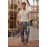 Unisex Cotton Patchwork Hippie Cargo Pants – Black & White S-02