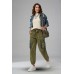 Boho Tribal Patchwork Brown Cargo Trousers | Ethnic Utility Pants FSGI-77