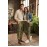 Boho Tribal Patchwork Brown Cargo Trousers | Ethnic Utility Pants FSGI-77