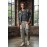 Hand-Woven Striped Cotton Joggers | Bohemian Style Utility Pants S-47