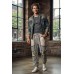 Hand-Woven Striped Cotton Joggers | Bohemian Style Utility Pants S-47