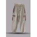 Men's & Women's Boho Linen Hemp Cargo Pants – Casual Joggers with Tribal Patchwork Details S-56
