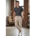 Men's & Women's Boho Linen Hemp Cargo Pants – Casual Joggers with Tribal Patchwork Details S-56