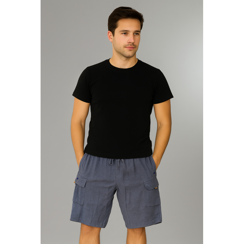 Men's Loungewear Cargo Shorts with Deep Side Pockets CT-265A
